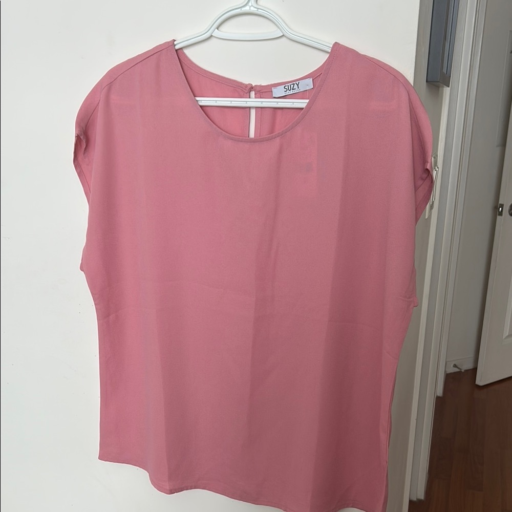 NWT Women's Suzy Shier Short Sleeve Blouse